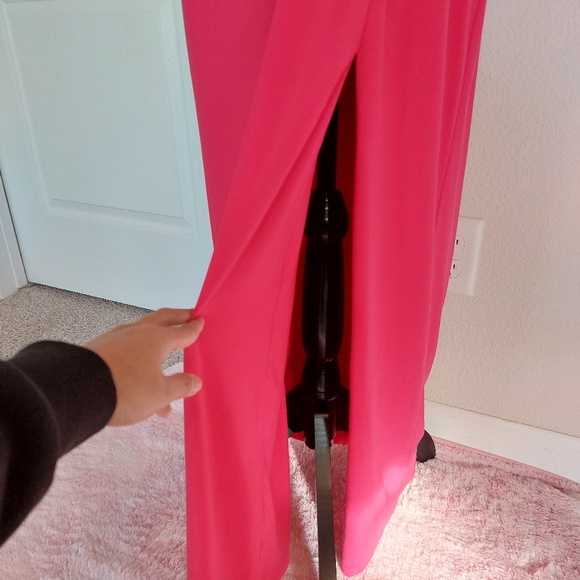 Lauren Ralph Lauren V-Neck Halter Long Banquet Evening Dress Size 12 - Picture 4 of 8